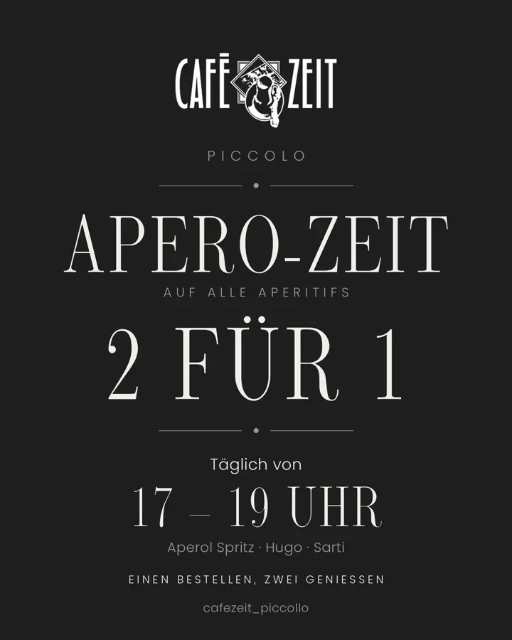 Instagram-Post für Café Zeit Piccolo zur Apero-Zeit